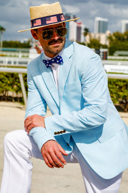  The Baby Azul | Blue USA Seersucker Suit
