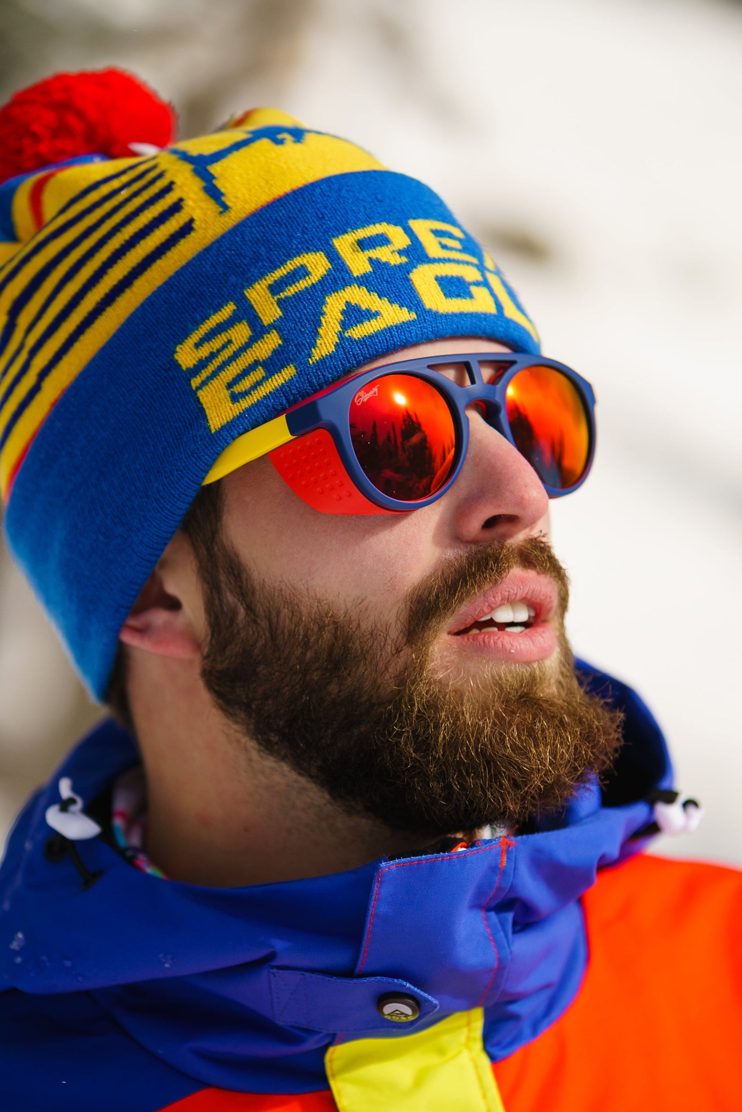  The Sun Cafe | Navy And Yellow Glacier Sunglasses