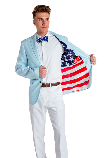  The Baby Azul | Blue USA Seersucker Suit