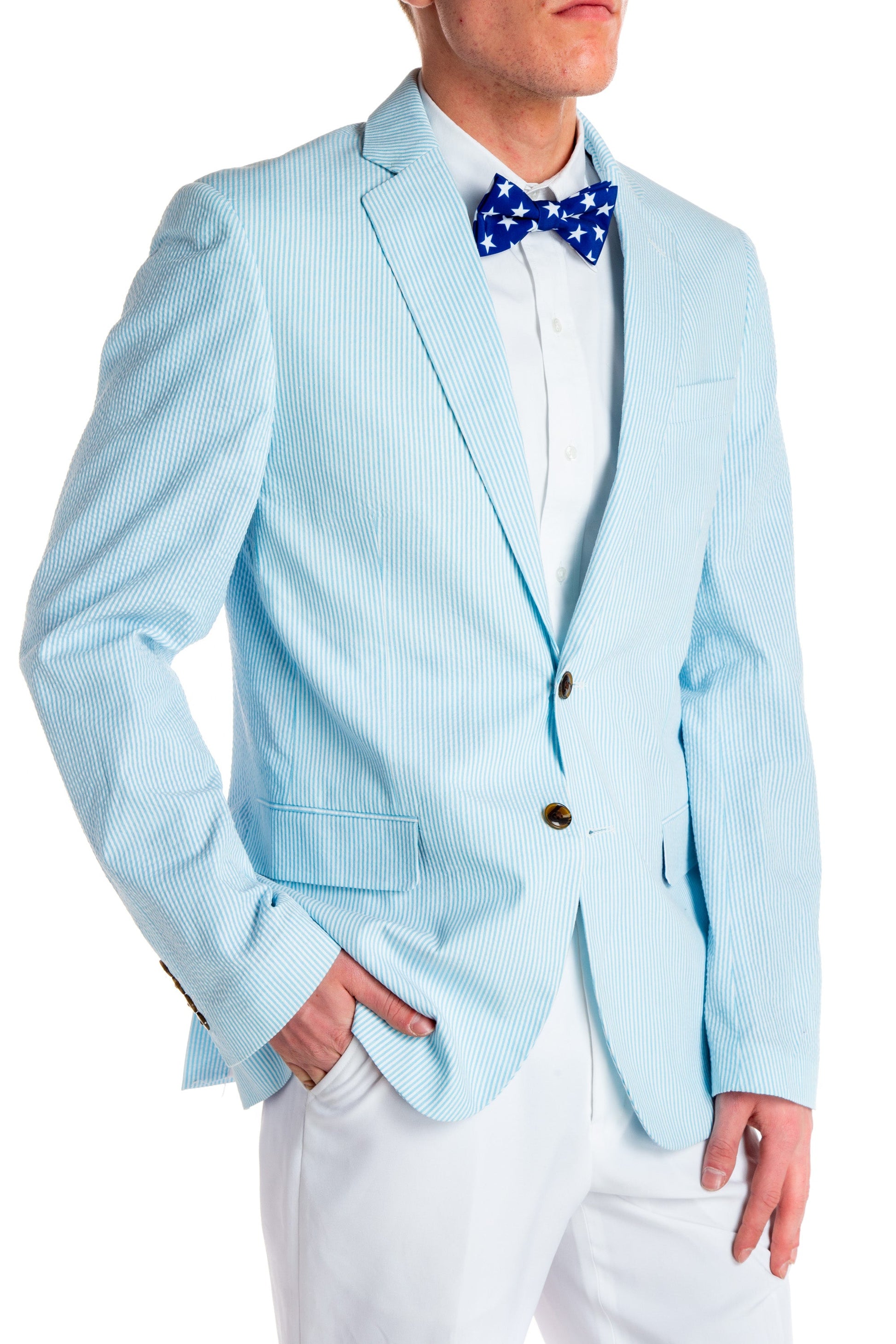  The Baby Azul | Blue USA Seersucker Suit