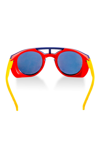  The Sun Cafe | Navy And Yellow Glacier Sunglasses