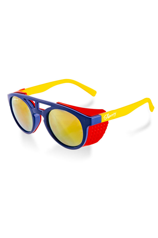  The Sun Cafe | Navy And Yellow Glacier Sunglasses