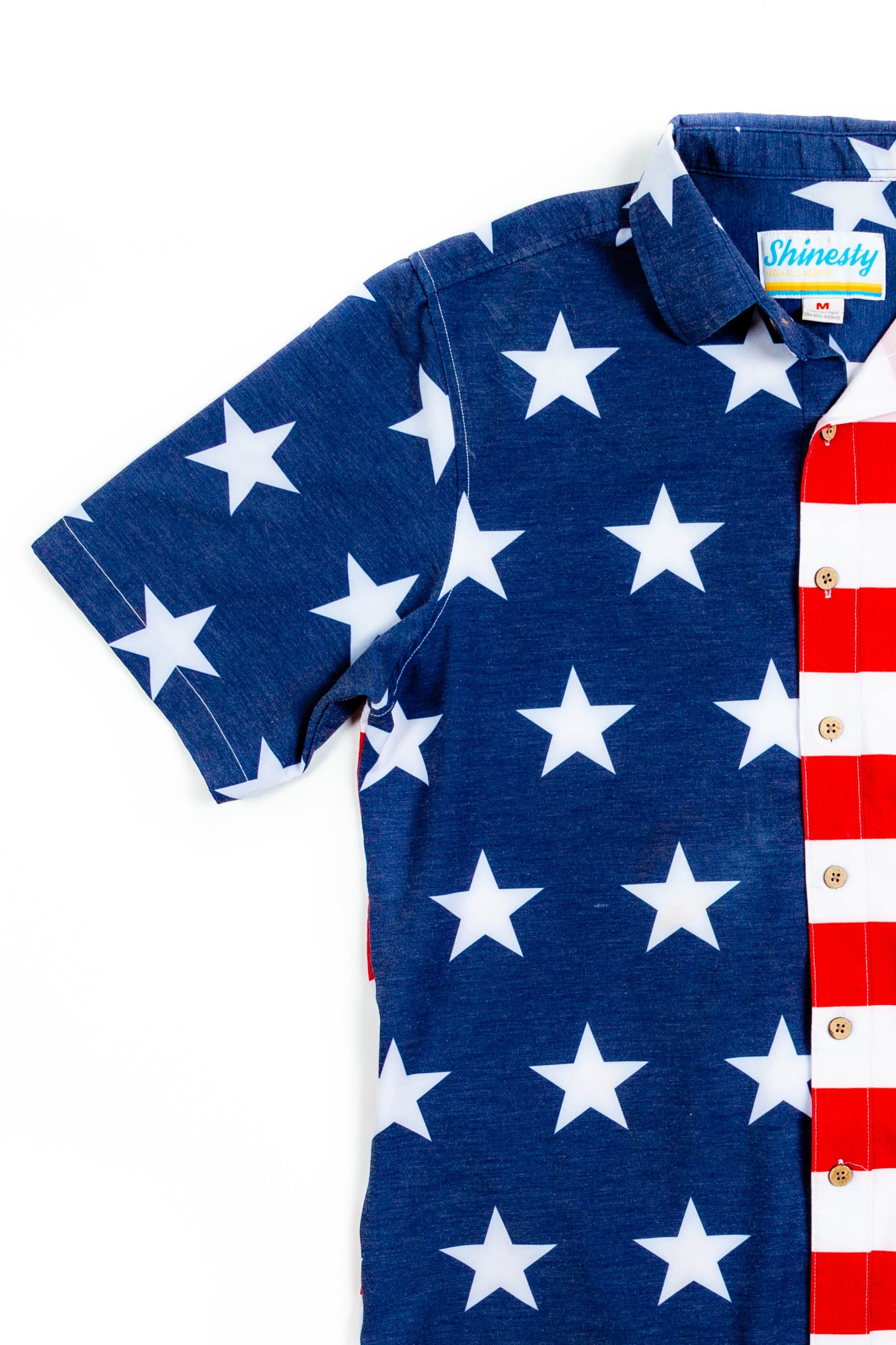  The Johnny Adams | Men's American Flag Stretch Hawaiian Shirt