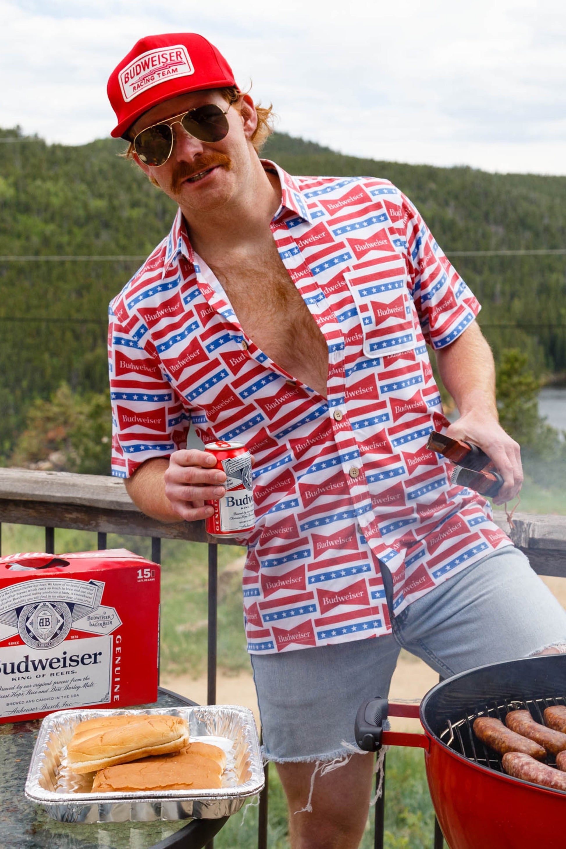  The Old Faithful Budweiser | Short Sleeve Button Down