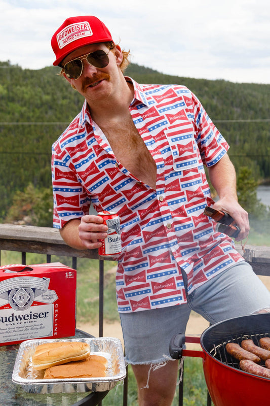  The Old Faithful Budweiser | Short Sleeve Button Down