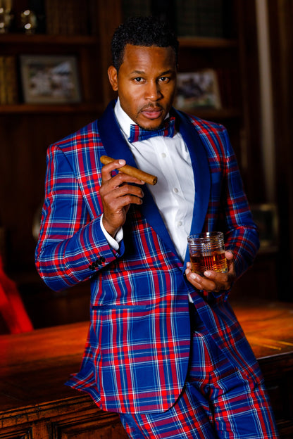  The Foyer Fornicator | Plaid Tuxedo Pants