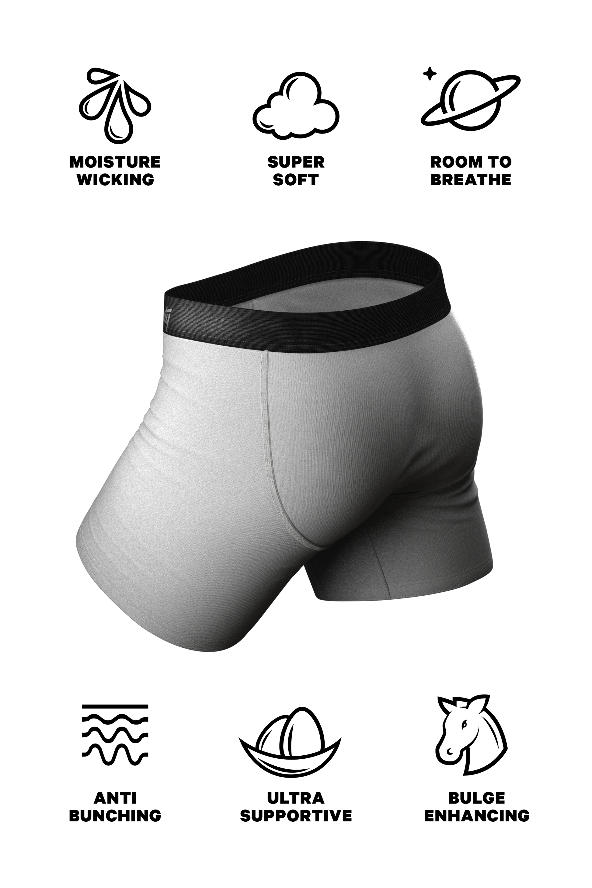  The 50 Shades Of Gonads | Grey Ball Hammock® Pouch Underwear With Fly