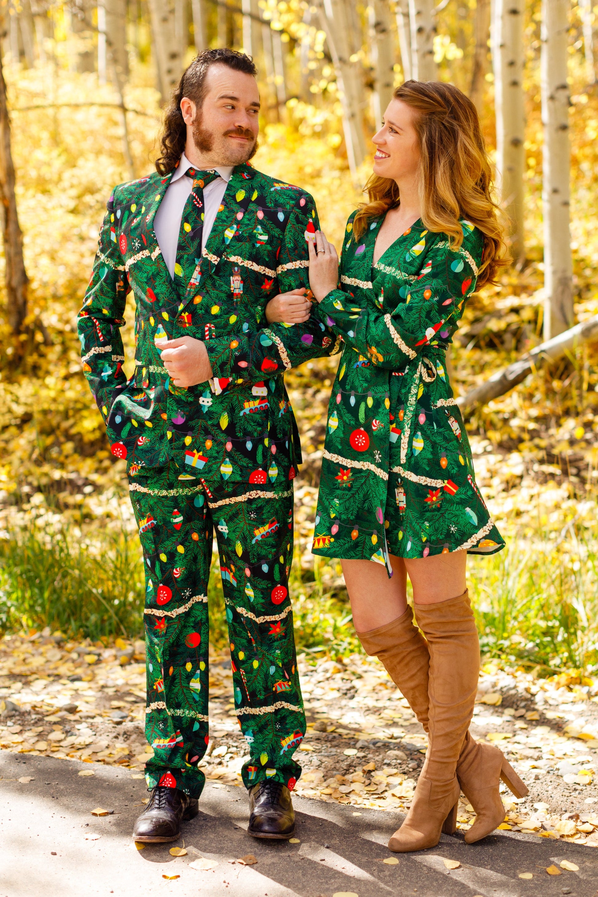  The Christmas Tree Camo | Mens Christmas Tree Print Suit