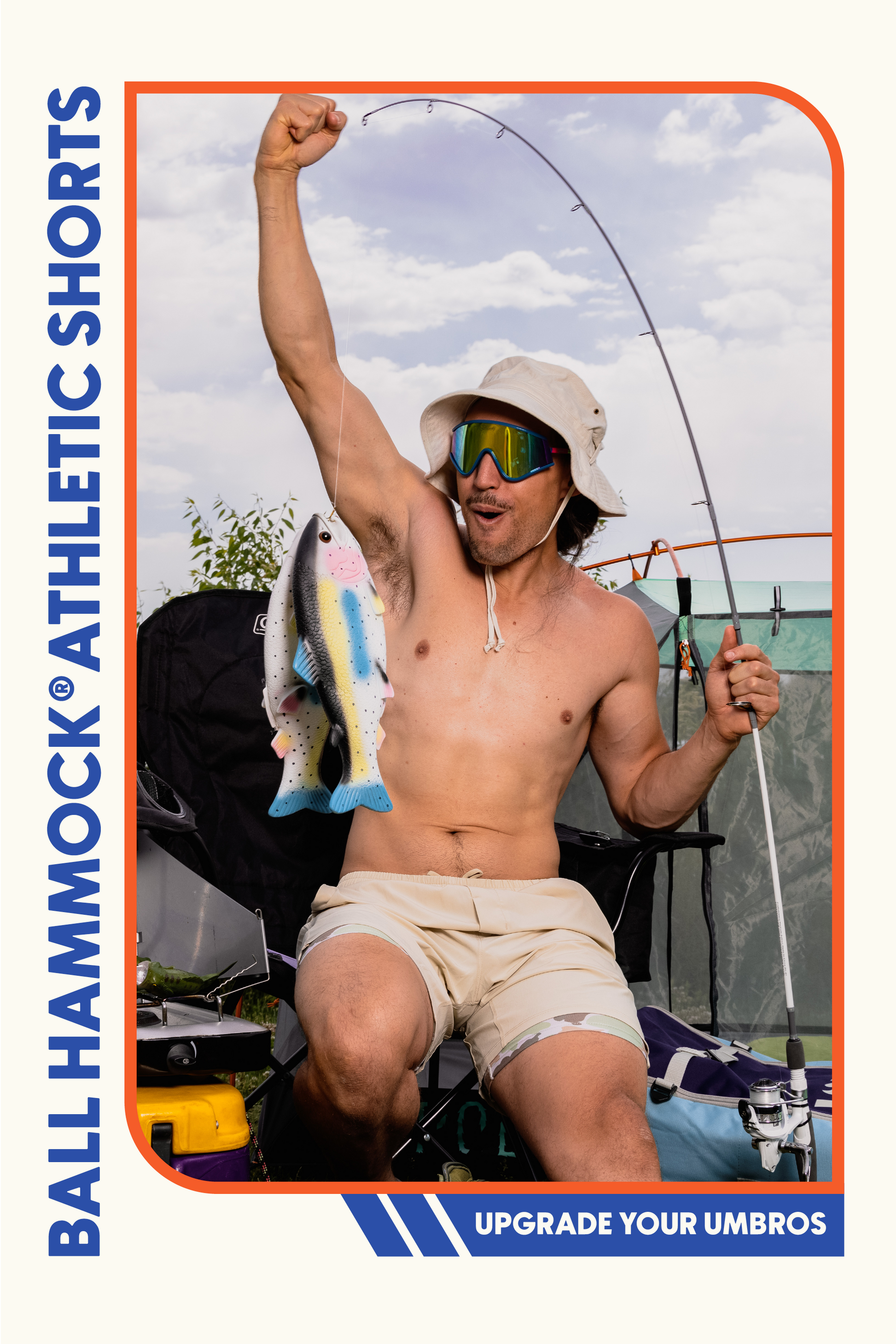  The Lieutenant | Khaki And Camo Ball Hammock® 5 Inch Athletic Shorts