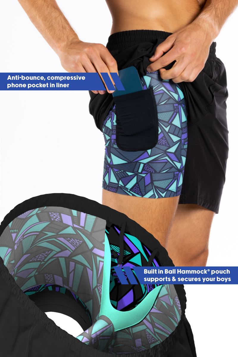  The Anti-Bounce | Black Ball Hammock® 7 Inch Athletic Shorts