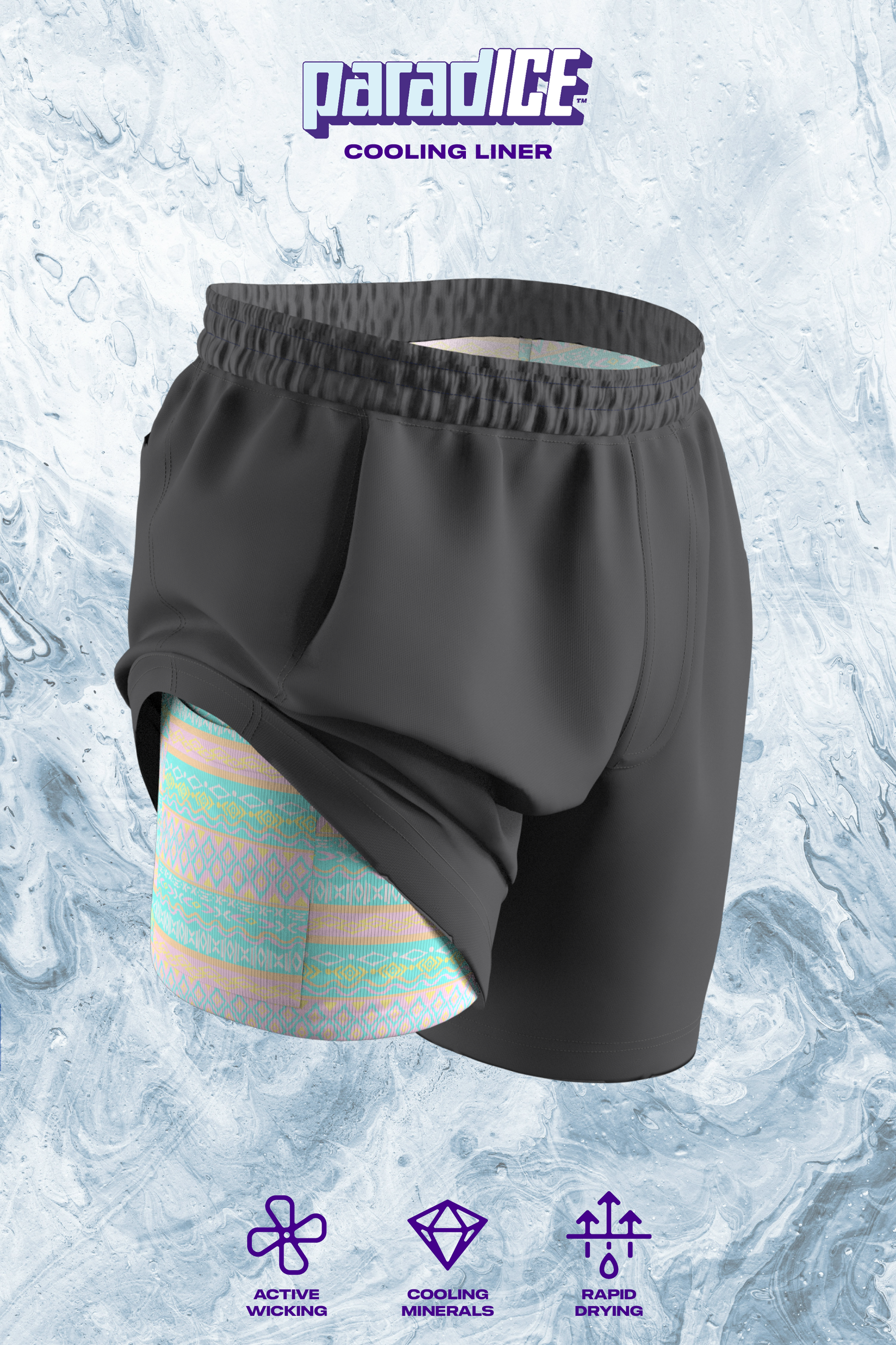  The Canyon Sunrise | Charcoal Aztec Ball Hammock® 7 Inch Athletic Shorts