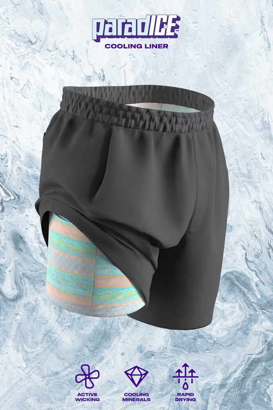  The Canyon Sunrise | Charcoal Aztec Ball Hammock® 7 Inch Athletic Shorts