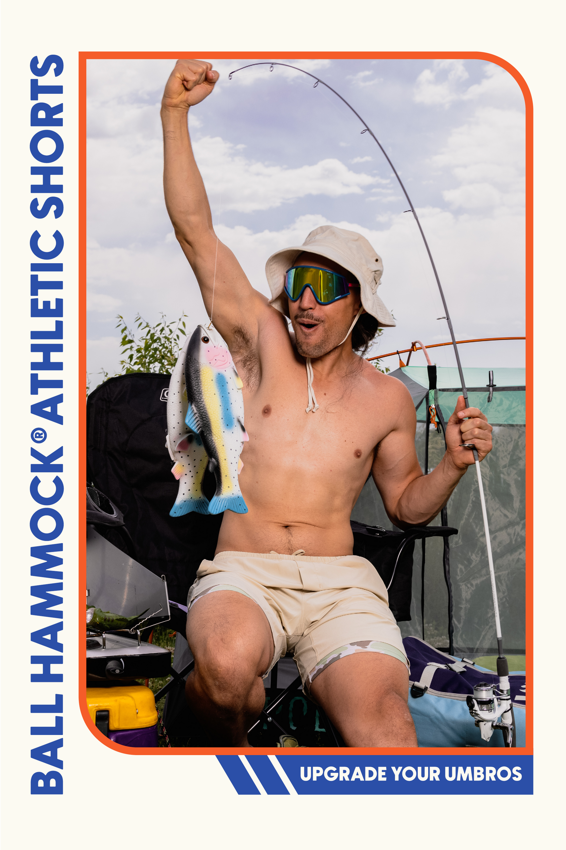  The Lieutenant | Khaki And Camo Ball Hammock® 7 Inch Athletic Shorts