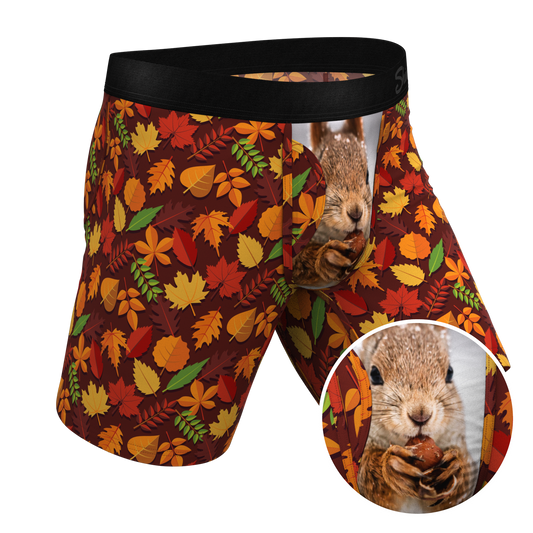  The Acorn Hoard | Squirrel Long Leg Ball Hammock® Pouch Underwear With Fly