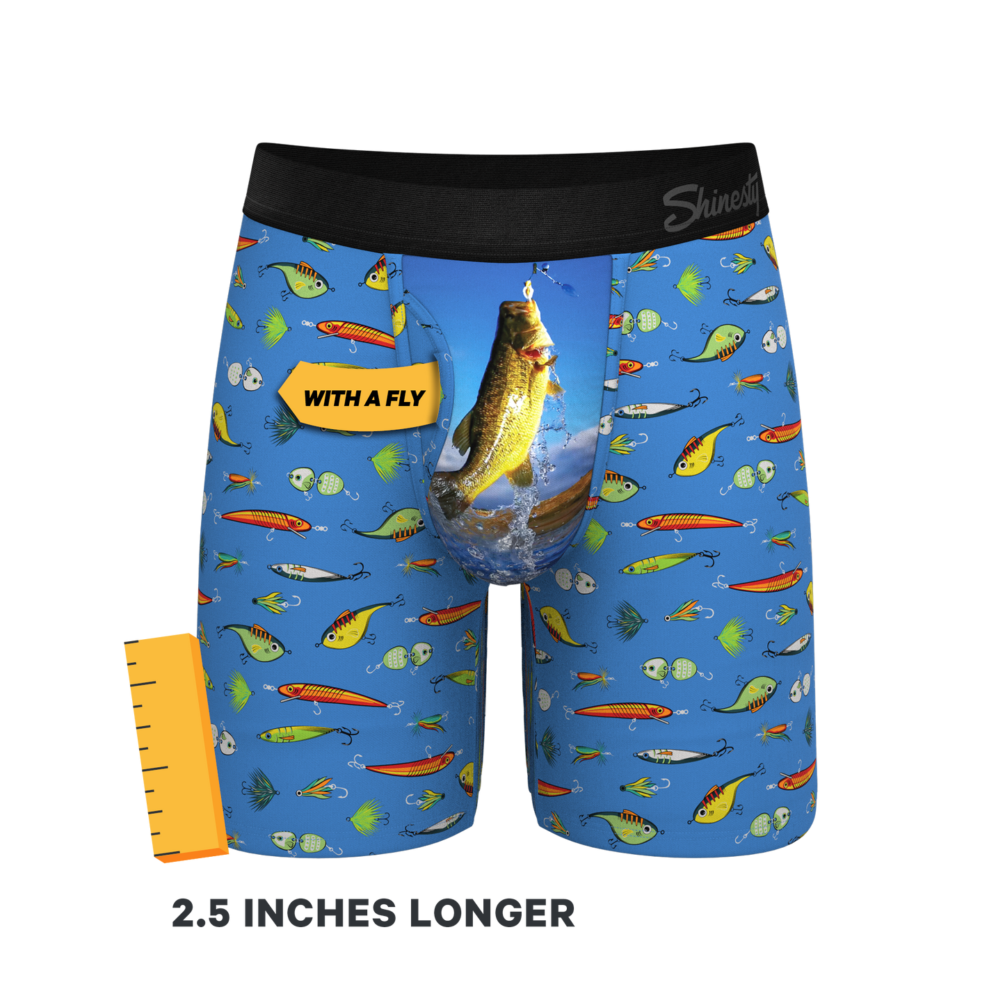  The Bait And Tackle | Bass Long Leg Ball Hammock® Pouch Underwear With Fly
