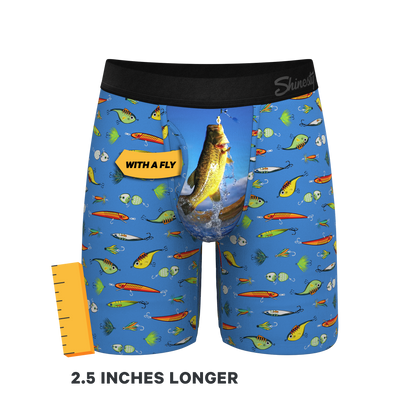  The Bait And Tackle | Bass Long Leg Ball Hammock® Pouch Underwear With Fly