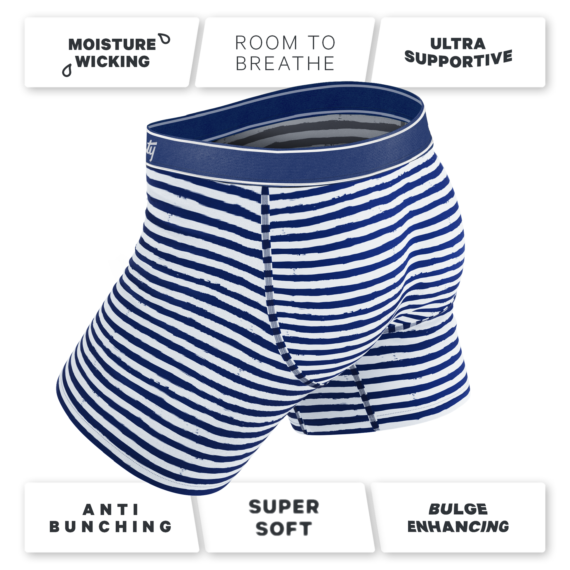  The Sailor | Nautical Stripe Ball Hammock® Pouch Underwear With Fly