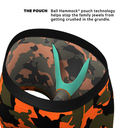  The Bambi Bunchers | Orange Camo Deer Ball Hammock® Pouch Underwear