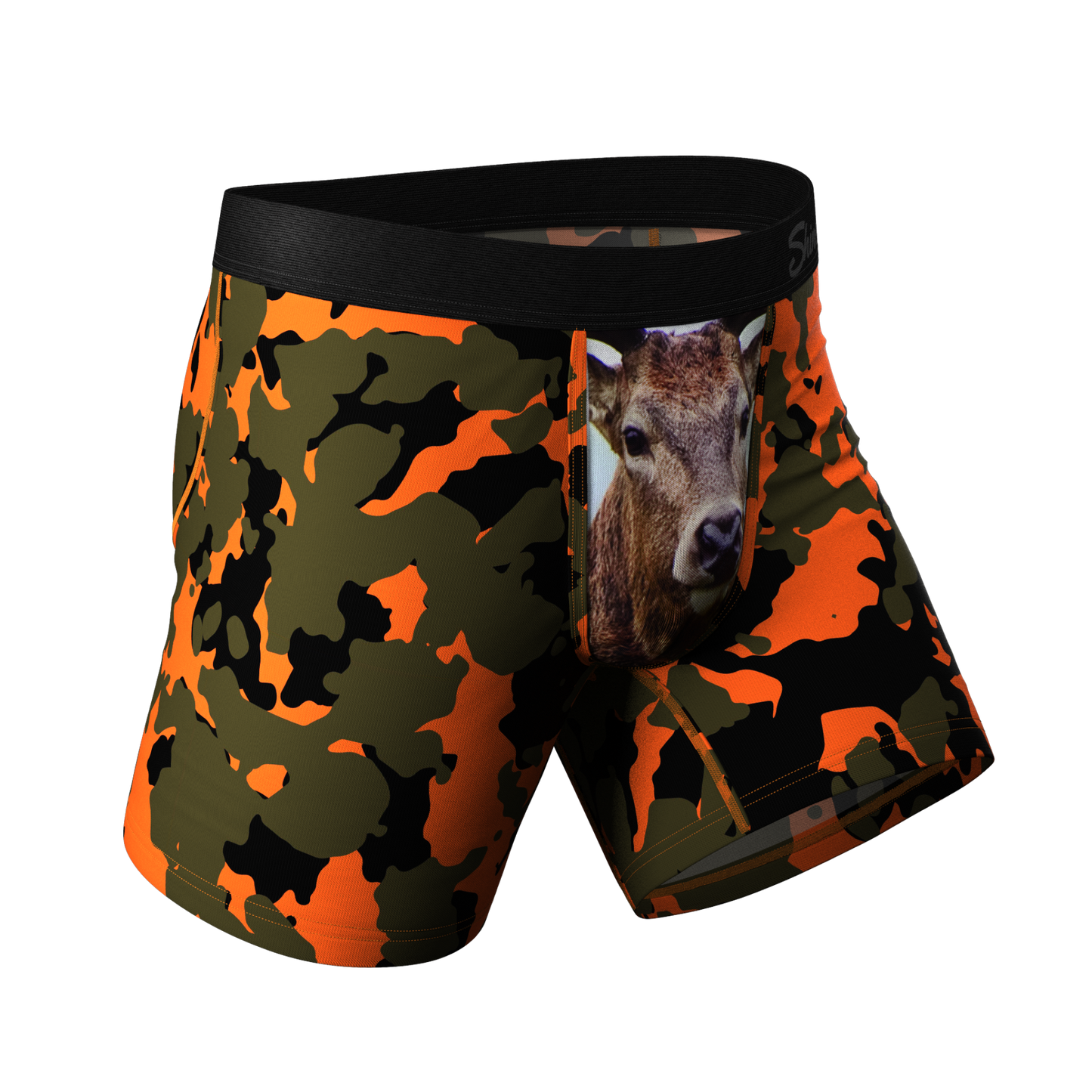  The Bambi Bunchers | Orange Camo Deer Ball Hammock® Pouch Underwear