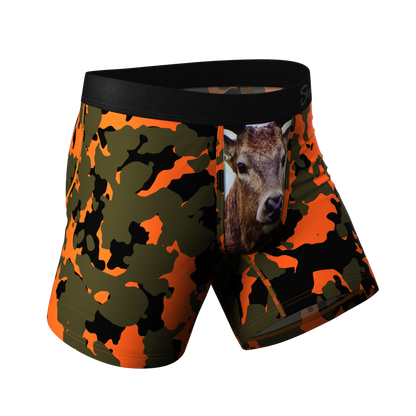 The Bambi Bunchers | Orange Camo Deer Ball Hammock® Pouch Underwear