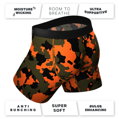  The Bambi Bunchers | Orange Camo Deer Ball Hammock® Pouch Underwear