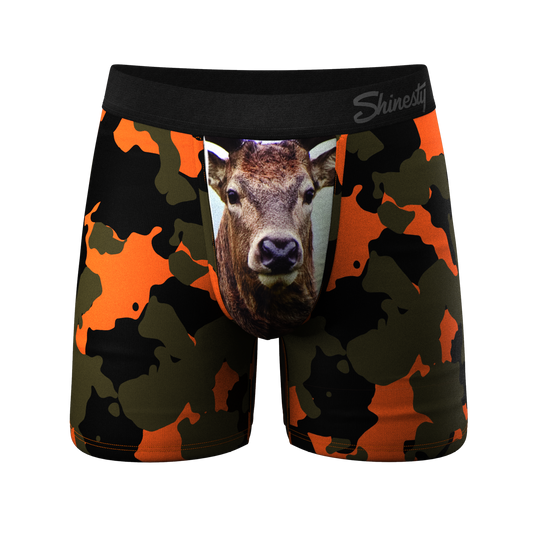  The Bambi Bunchers | Orange Camo Deer Ball Hammock® Pouch Underwear