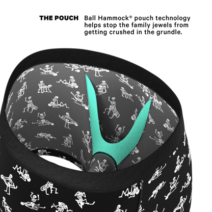 The Bare Back Bones | Glow In The Dark Skeletons Ball Hammock® Pouch Underwear