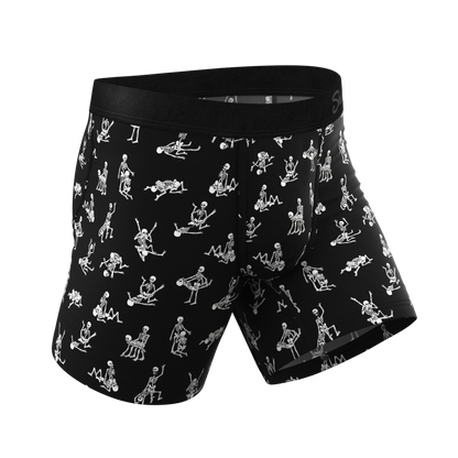  The Bare Back Bones | Glow In The Dark Skeletons Ball Hammock® Pouch Underwear