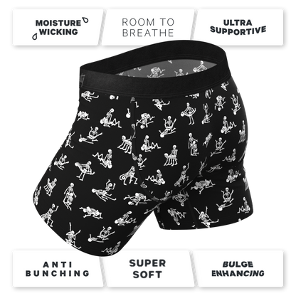  The Bare Back Bones | Glow In The Dark Skeletons Ball Hammock® Pouch Underwear
