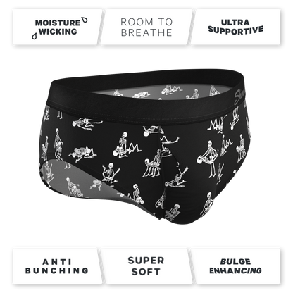  The Bare Back Bones | Glow In The Dark Skeletons Ball Hammock® Pouch Underwear Briefs