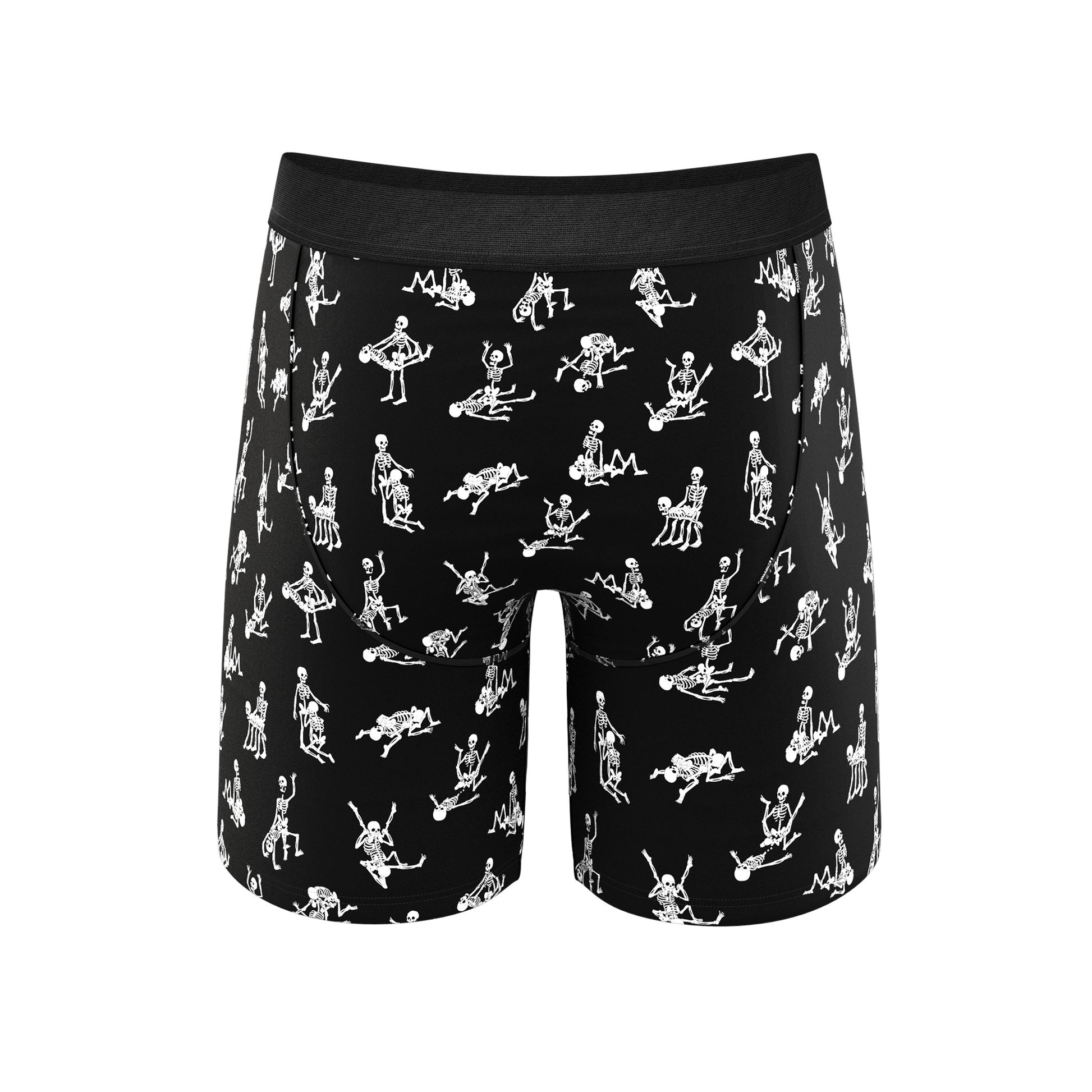  The Bare Back Bones | Glow In The Dark Skeletons Long Leg Ball Hammock® Pouch Underwear With Fly
