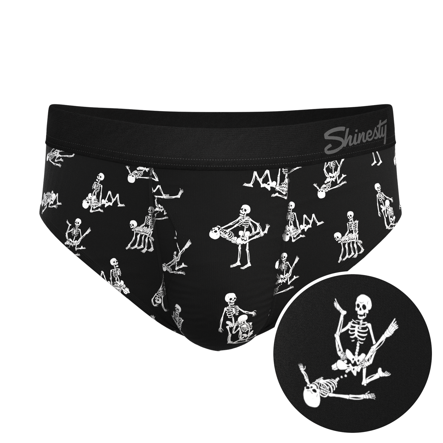  The Bare Back Bones | Glow In The Dark Skeletons Ball Hammock® Pouch Underwear Briefs