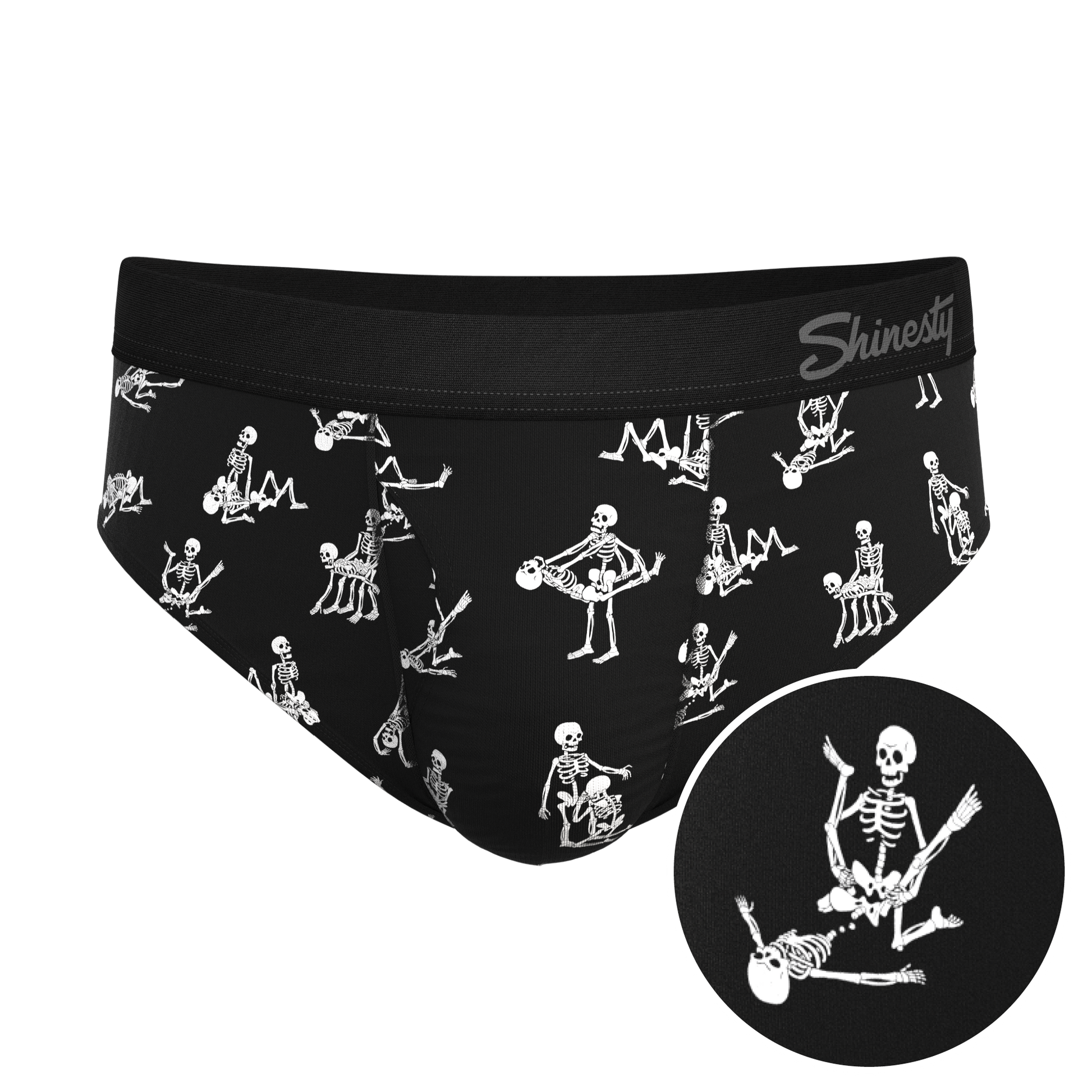  The Bare Back Bones | Glow In The Dark Skeletons Ball Hammock® Pouch Underwear Briefs