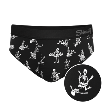  The Bare Back Bones | Glow In The Dark Skeletons Ball Hammock® Pouch Underwear Briefs