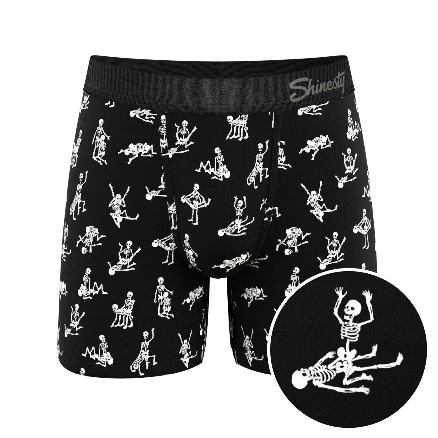  The Bare Back Bones | Glow In The Dark Skeletons Ball Hammock® Pouch Underwear