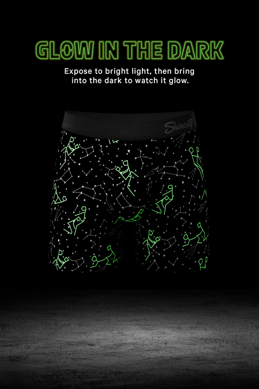  The Big Bang | Glow In The Dark Constellation Long Leg Ball Hammock® Pouch Underwear With Fly