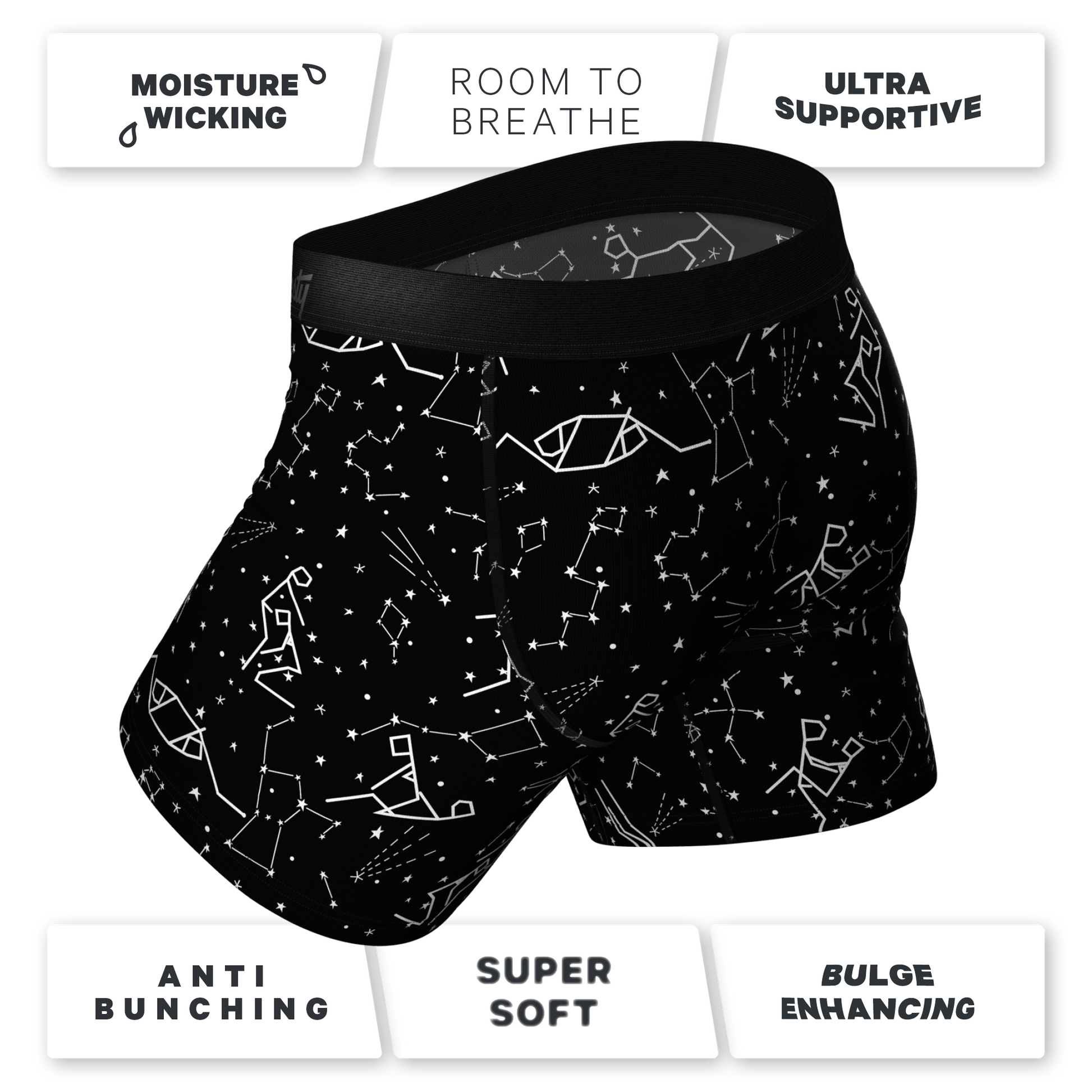  The Big Bang | Glow In The Dark Constellation Ball Hammock® Pouch Underwear With Fly