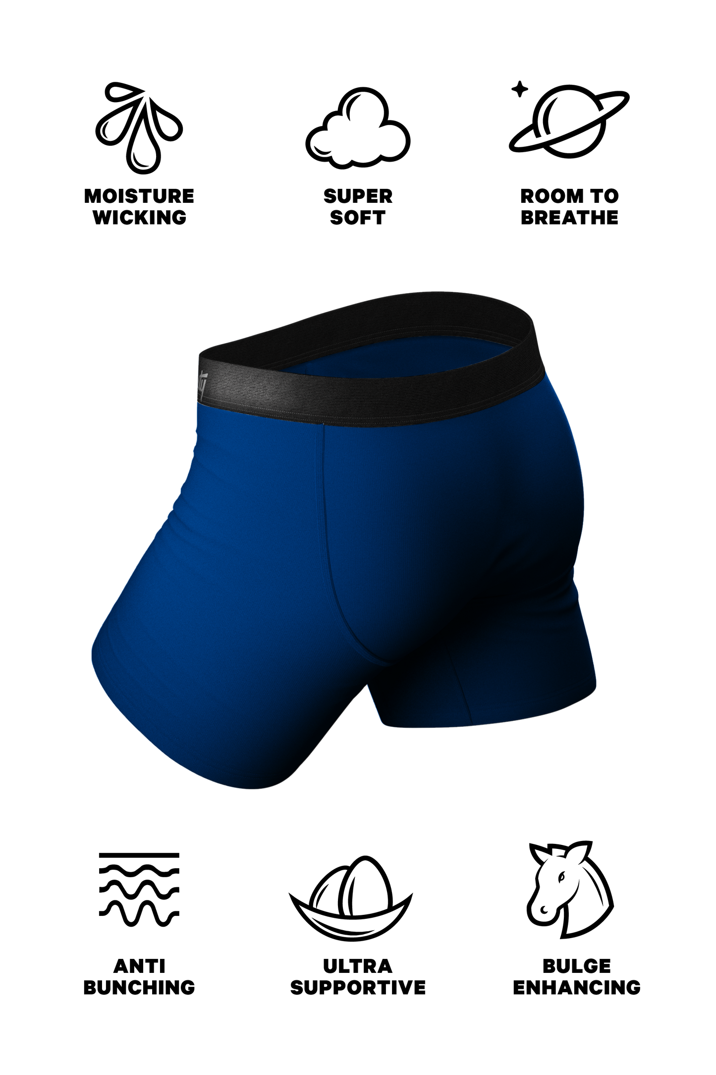  The Big Blue | Dark Blue Ball Hammock® Pouch Underwear With Fly