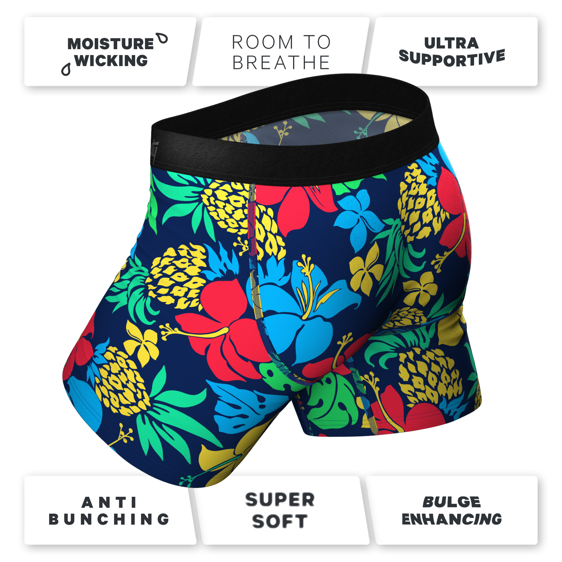  The Big Kahunas | Hawaiian Print Ball Hammock® Pouch Underwear