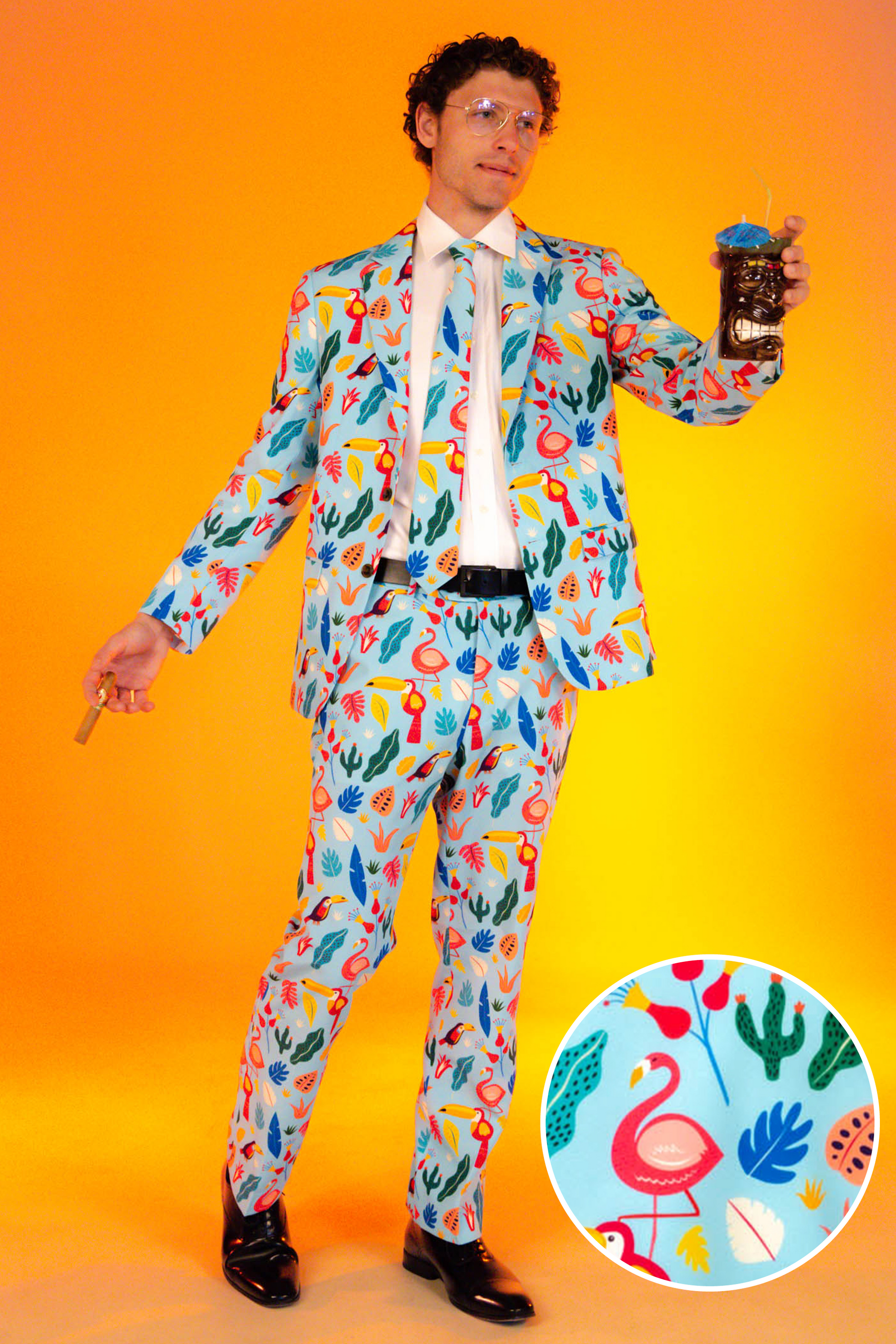  The Birds Of Paradise | Tropical Bird Suit Blazer