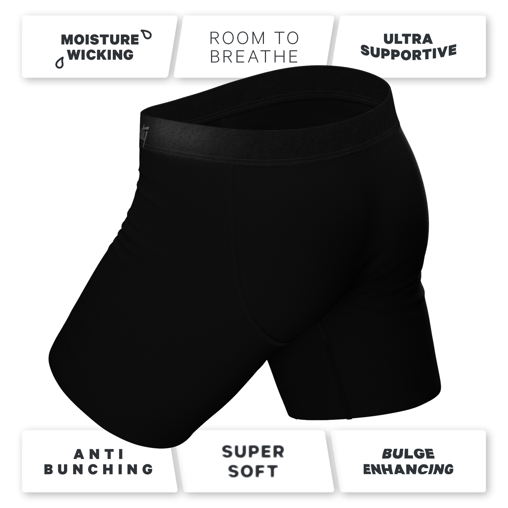  The Black Tie Wedding | Long Leg Ball Hammock® Pouch Boxers With Fly 3 Pack
