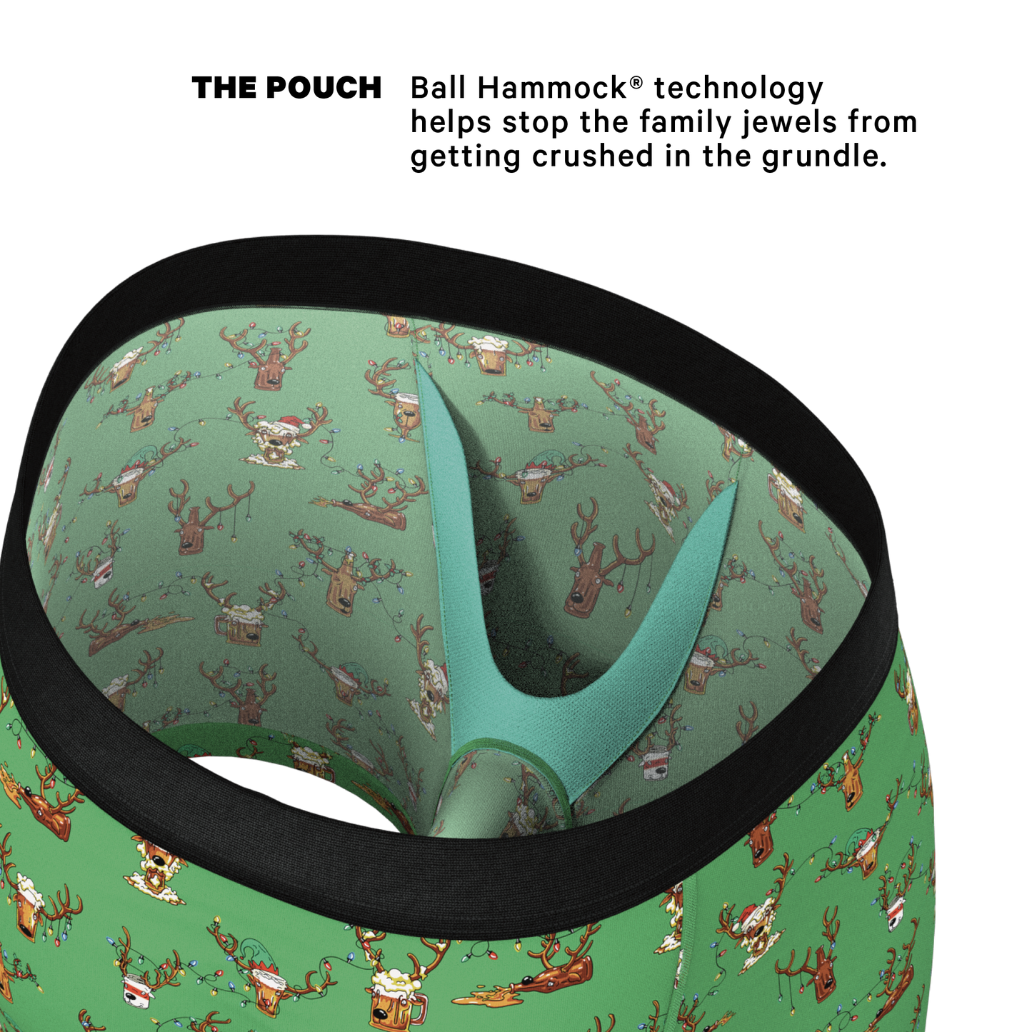  The Blitzened | Reindeer Beer Ball Hammock® Pouch Underwear