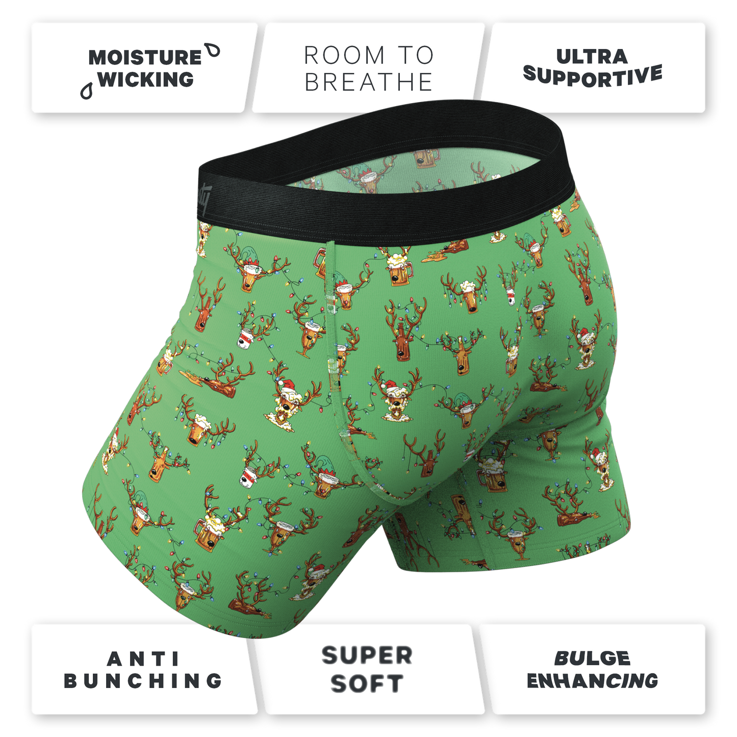  The Blitzened | Reindeer Beer Ball Hammock® Pouch Underwear