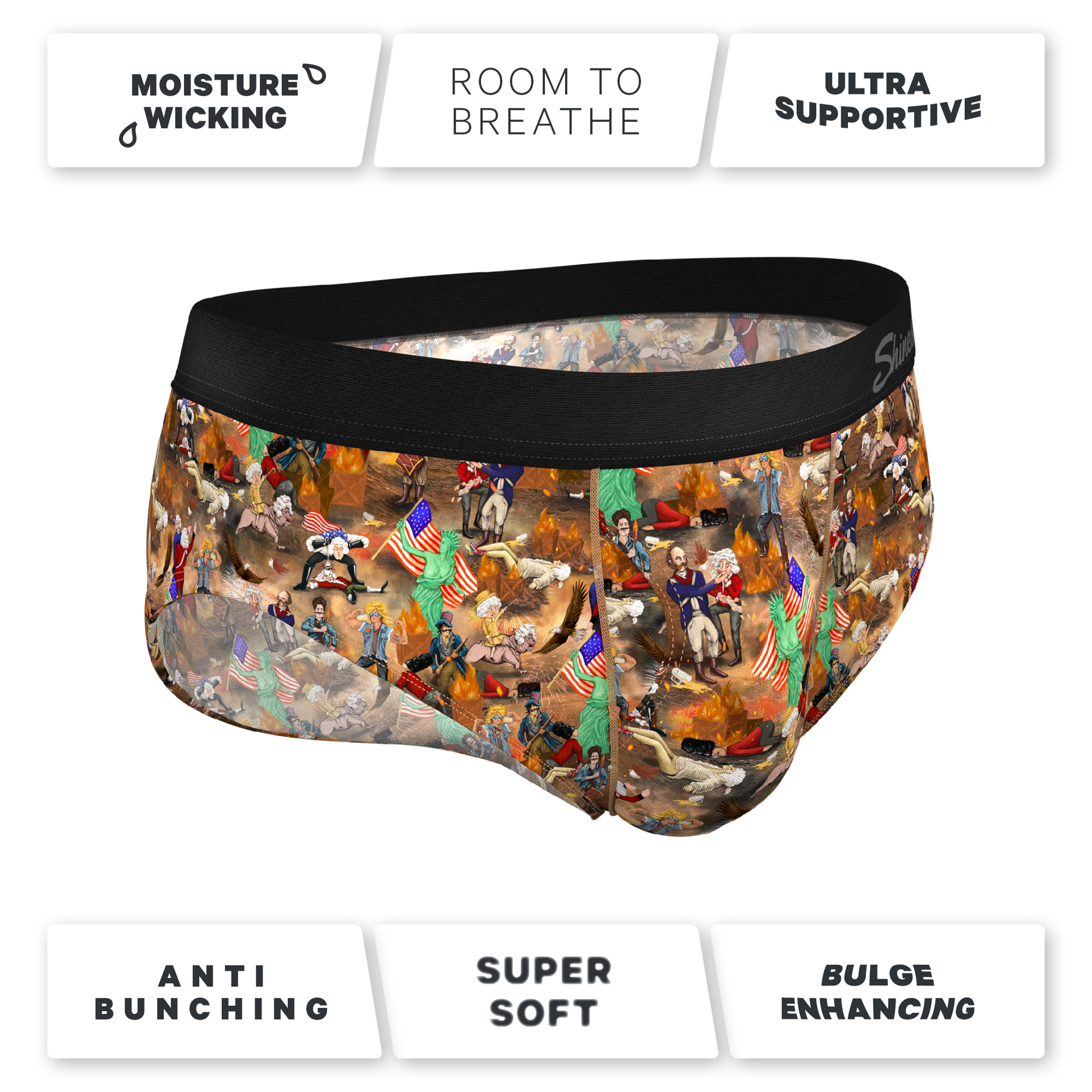  The Boston Tea Bag Party | Patriotic Ball Hammock® Pouch Underwear Briefs