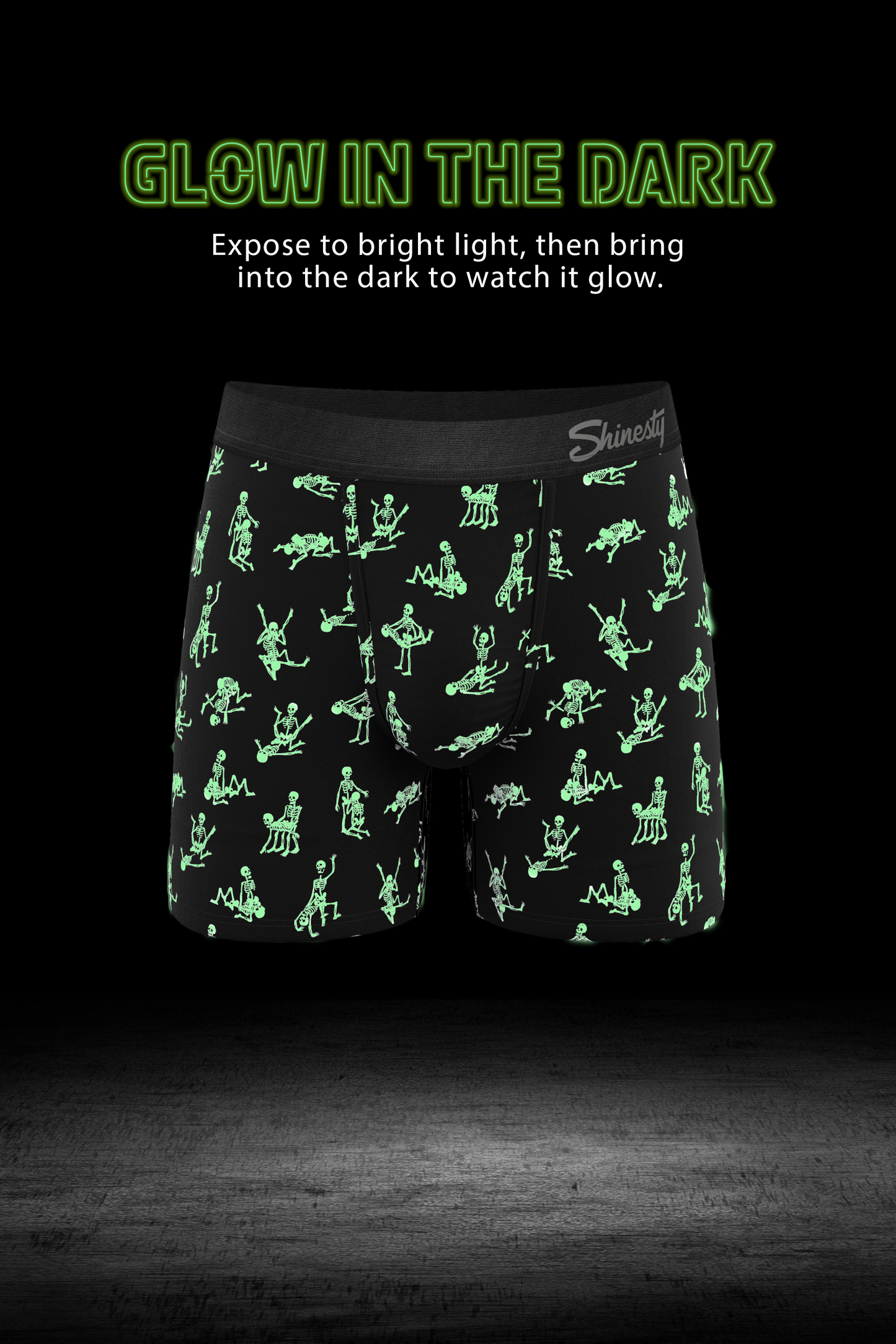  The Bare Back Bones | Glow In The Dark Skeletons Ball Hammock® Pouch Underwear