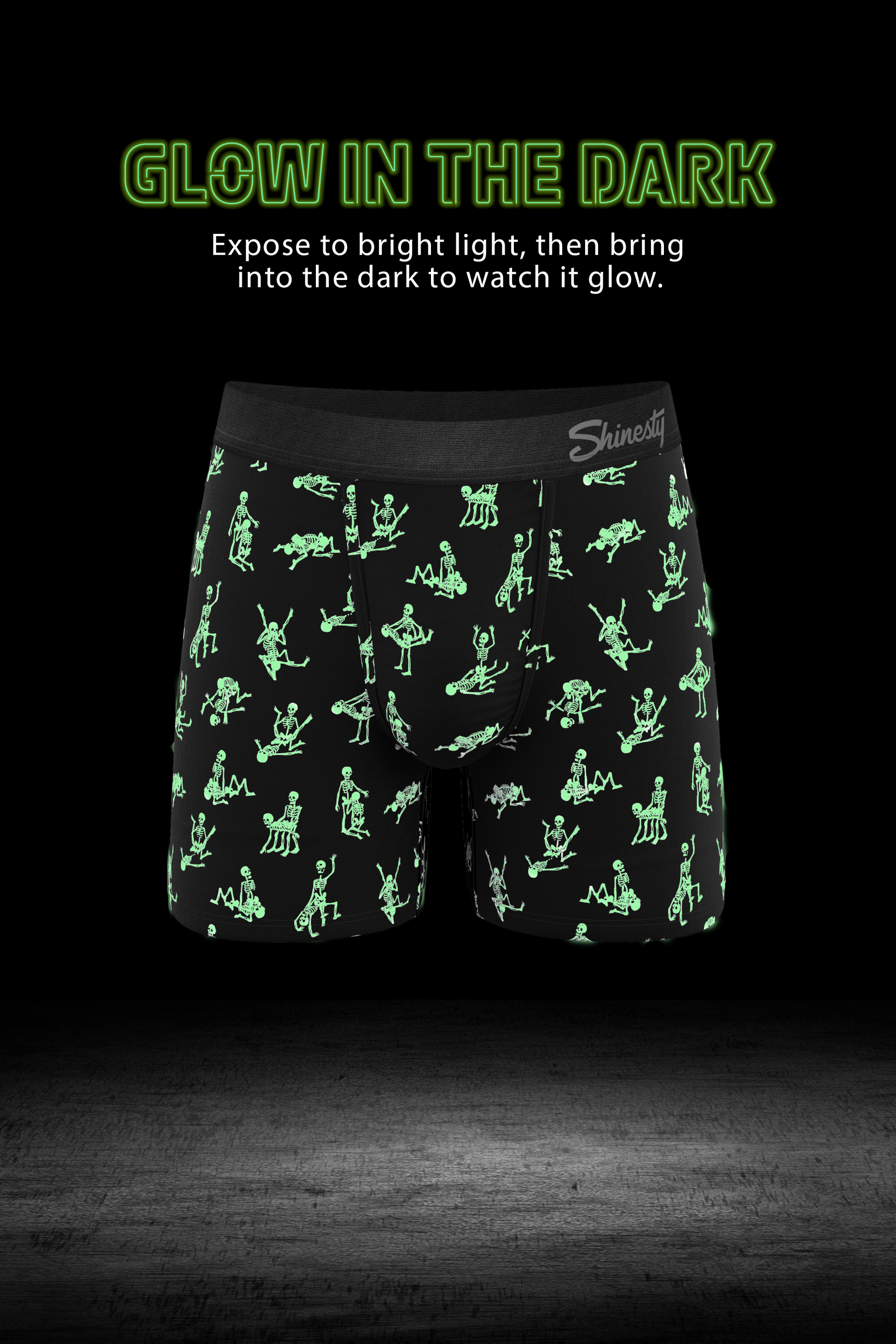  The Bare Back Bones | Glow In The Dark Skeletons Ball Hammock® Pouch Underwear