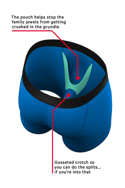  The Crown Jewels | Royal Blue Ball Hammock® Pouch Underwear With Fly