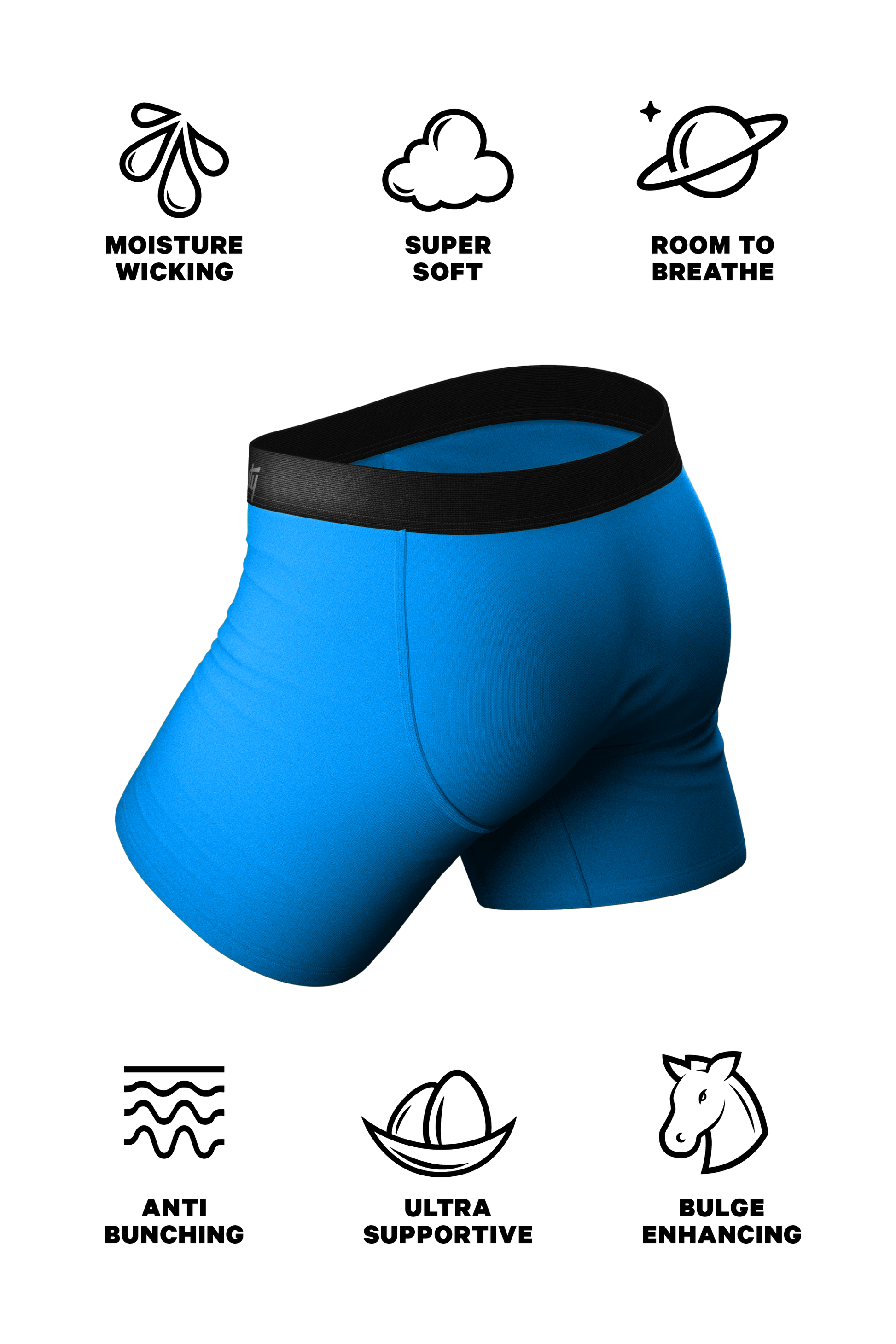  The Crown Jewels | Royal Blue Ball Hammock® Pouch Underwear With Fly