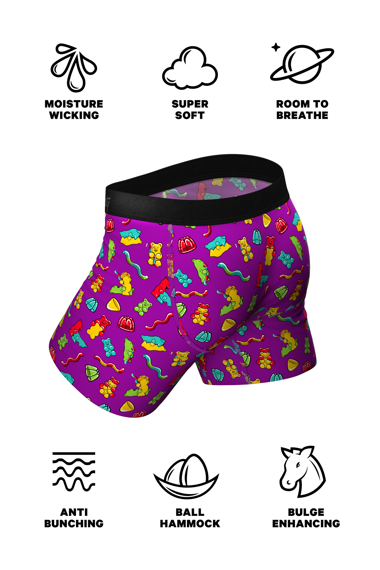  The Naughty Bears | Gummy Bear Ball Hammock® Pouch Underwear