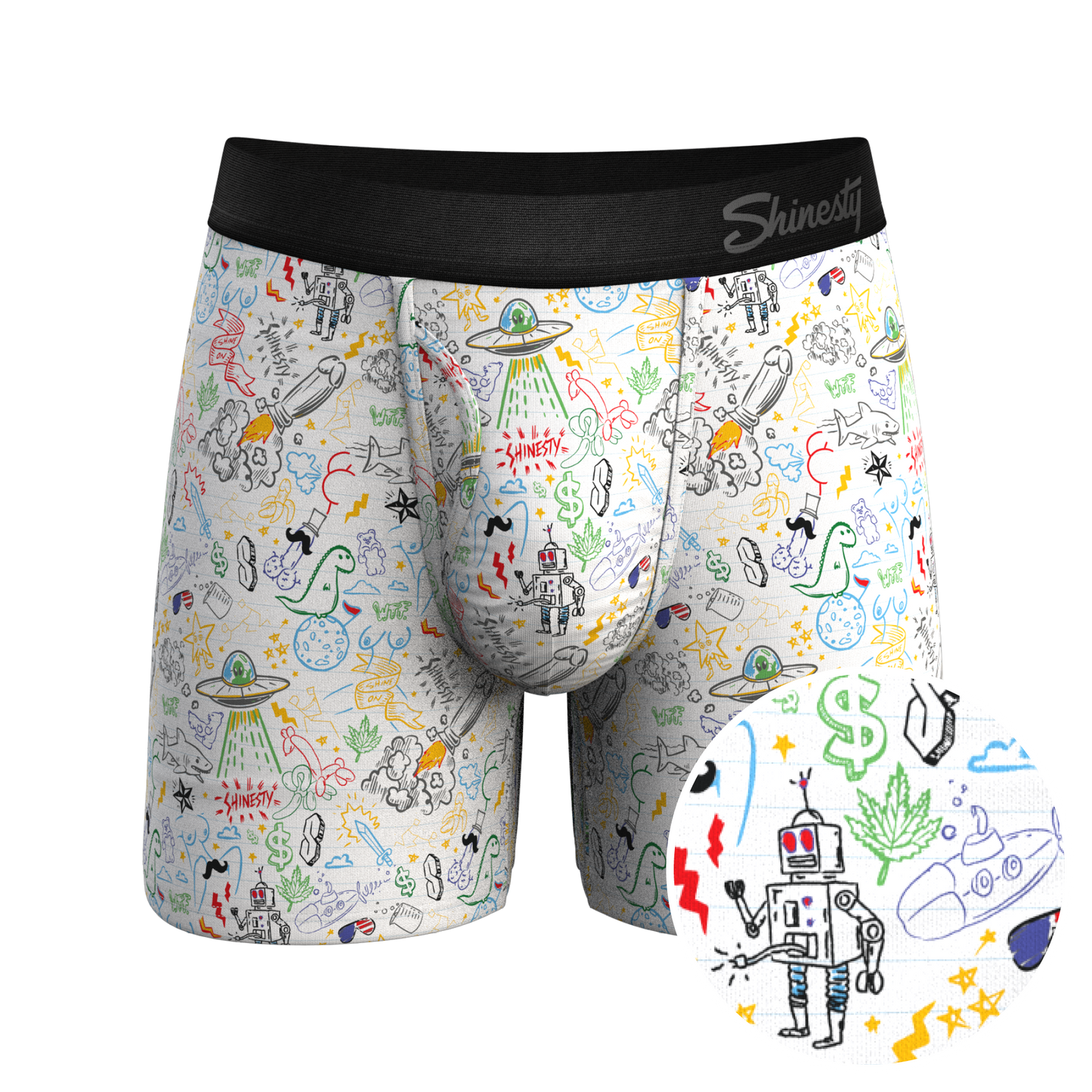  The Daily Detention | Doodle Ball Hammock® Pouch Underwear With Fly